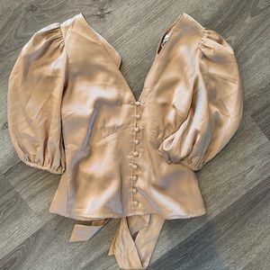 Abercrombie satin top with tie back